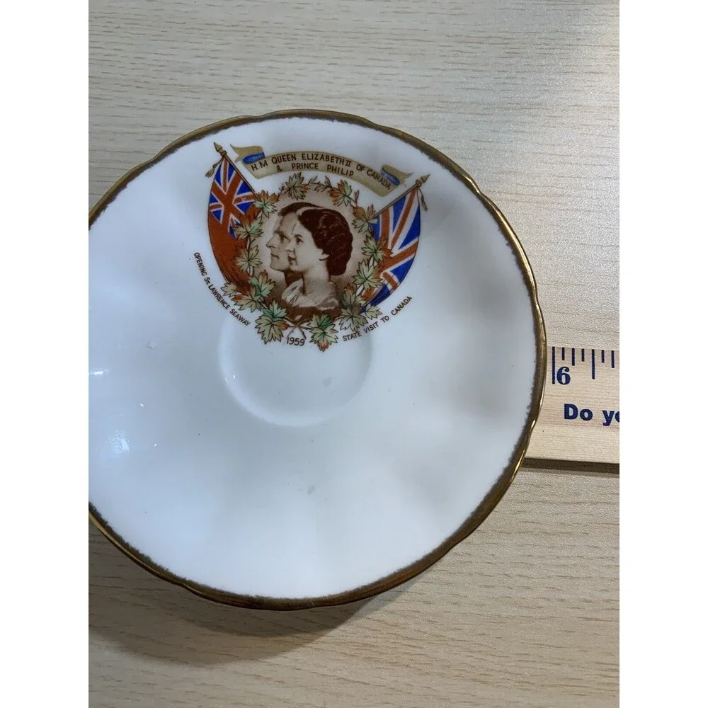 Jason Bone China Saucer Opening St. Lawrence Seaway State Visit To Canada 1959